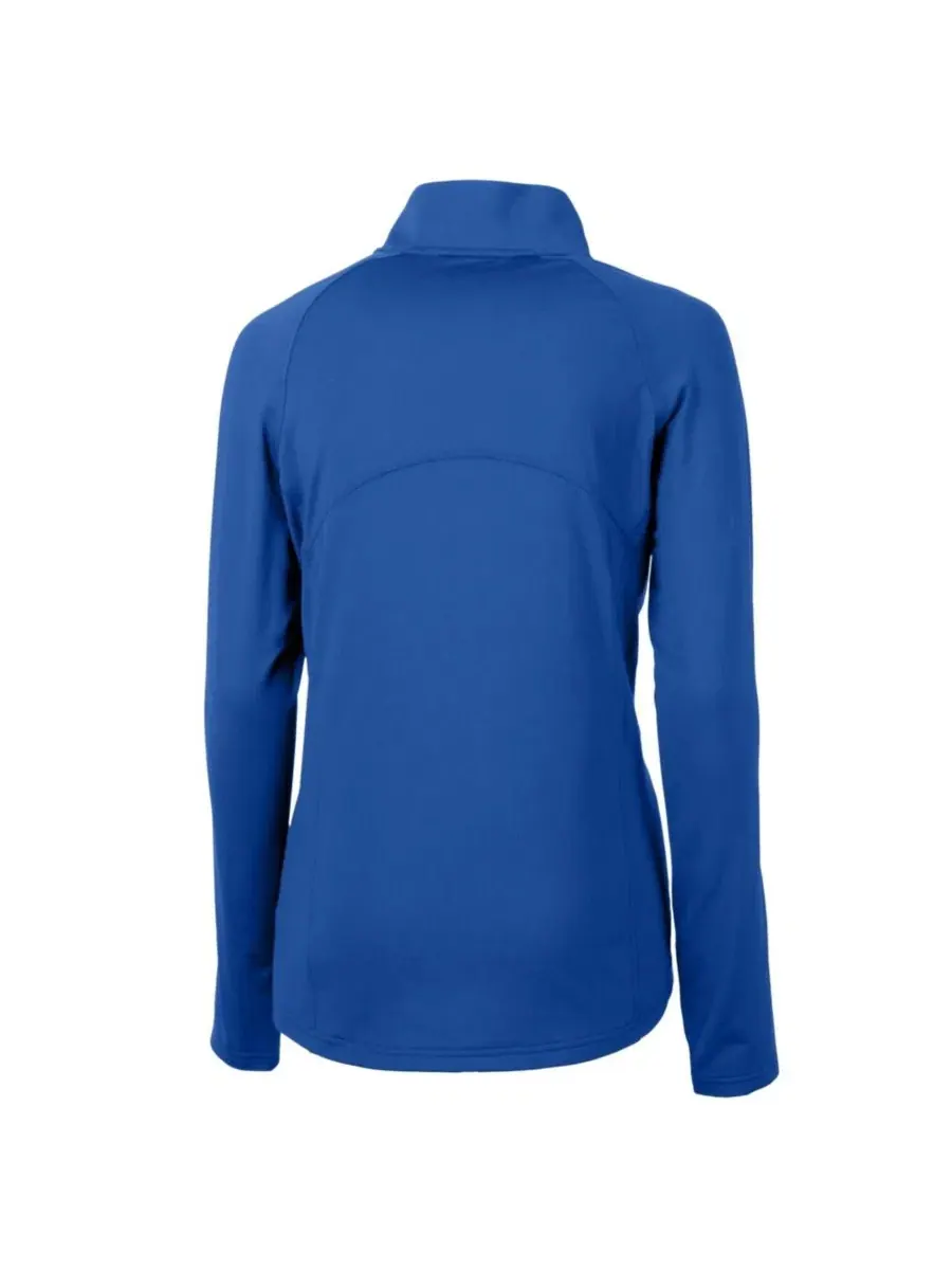 Женский свитшот с полузамком Cutter & Buck DryTec Adapt Eco Knit Stretch Raglan — изображение 3 из 3, королевский