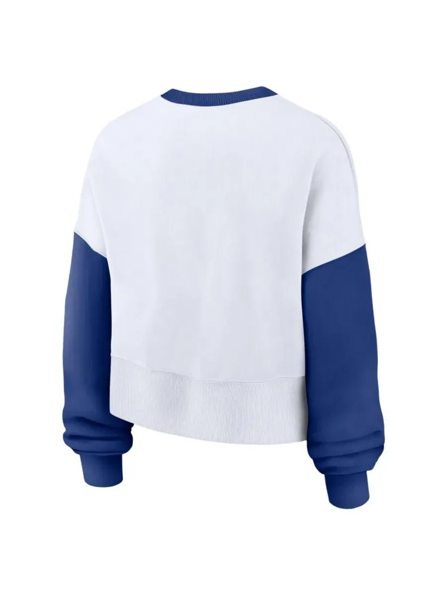 Свитшот оверсайз из флиса с принтом Chicago Cubs Oversized High Hip Fleece Sweatshirt Nike — изображение 2 из 5, белый