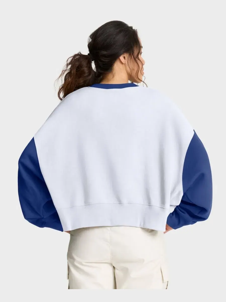 Свитшот оверсайз из флиса с принтом Chicago Cubs Oversized High Hip Fleece Sweatshirt Nike — изображение 4 из 5, белый