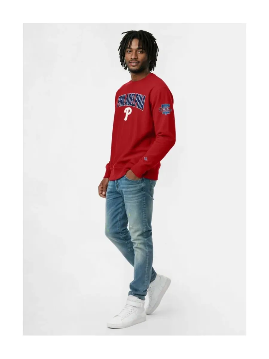 Свитшот Reverse Weave с вышивкой Chenille Philadelphia Phillies Champion — изображение 3 из 4, красный