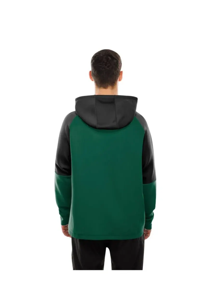 Толстовка на молнии с капюшоном New York Jets Combine Authentic Color Block Raglan Pullover Hoodie — изображение 3 из 5