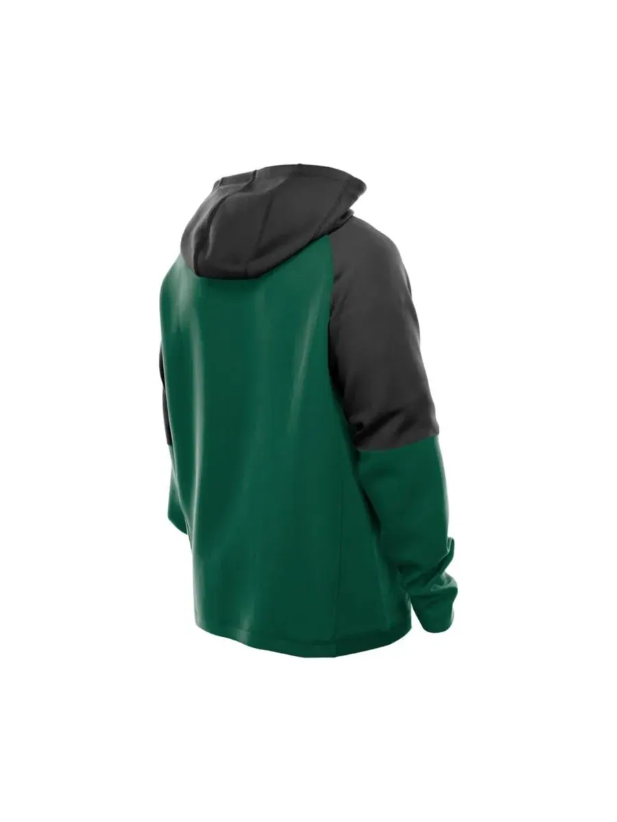 Толстовка на молнии с капюшоном New York Jets Combine Authentic Color Block Raglan Pullover Hoodie — изображение 5 из 5