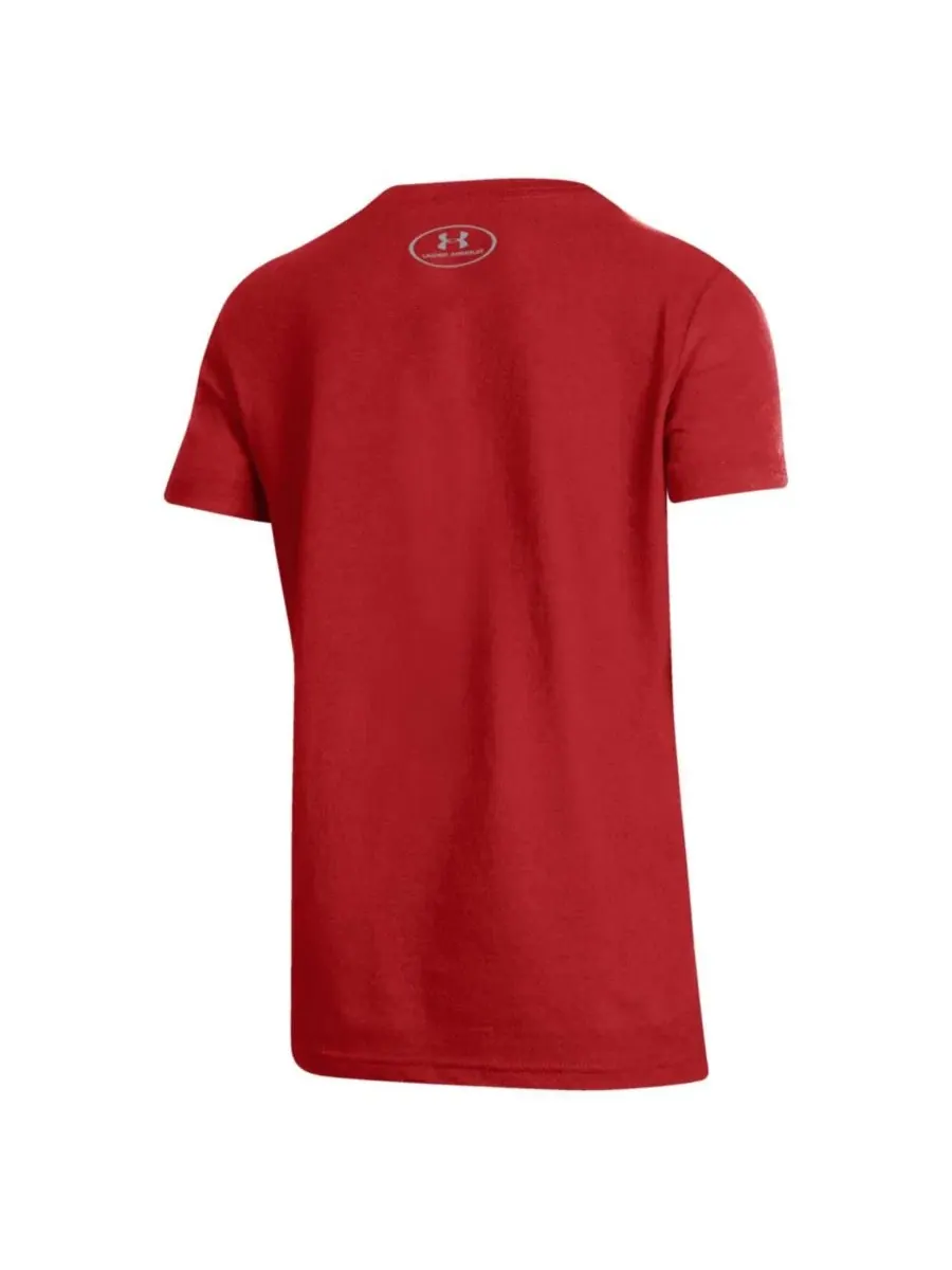 Футболка с принтом Wisconsin Badgers 2026 Lambeau Field Collection Bucky Cheesehead Under Armour — изображение 2 из 3