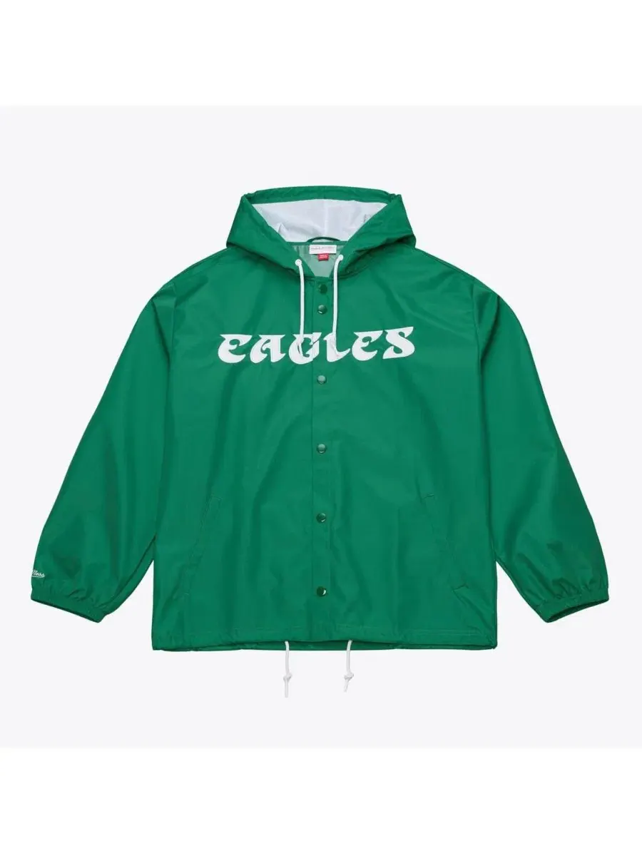 Ветровка-тренч с капюшоном Philadelphia Eagles Mitchell & Ness