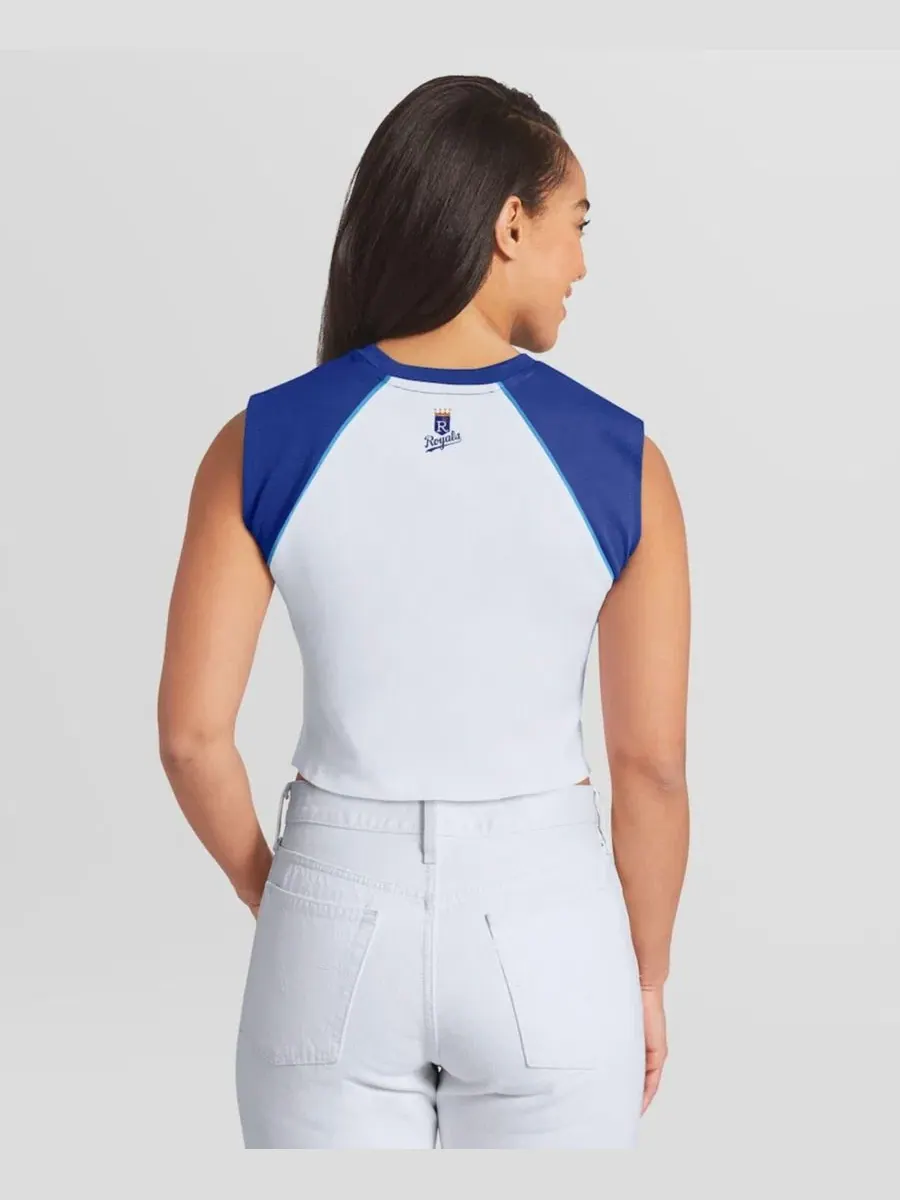 Женский топ-майка с принтом Kansas City Royals Cooperstown WEAR by Erin Andrews — изображение 2 из 2, белый