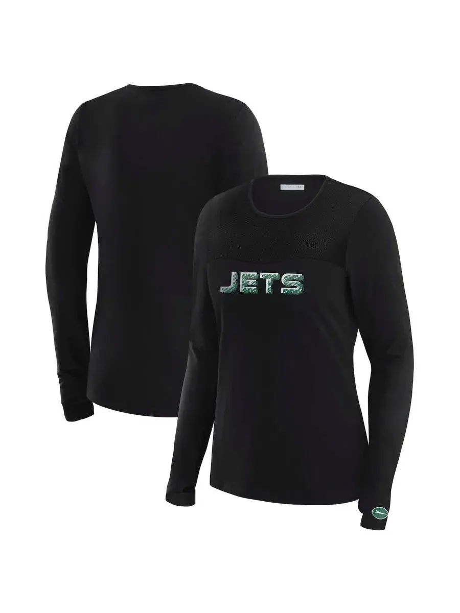 Футболка с длинным рукавом с сетчатой вставкой New York Jets WEAR by Erin Andrews