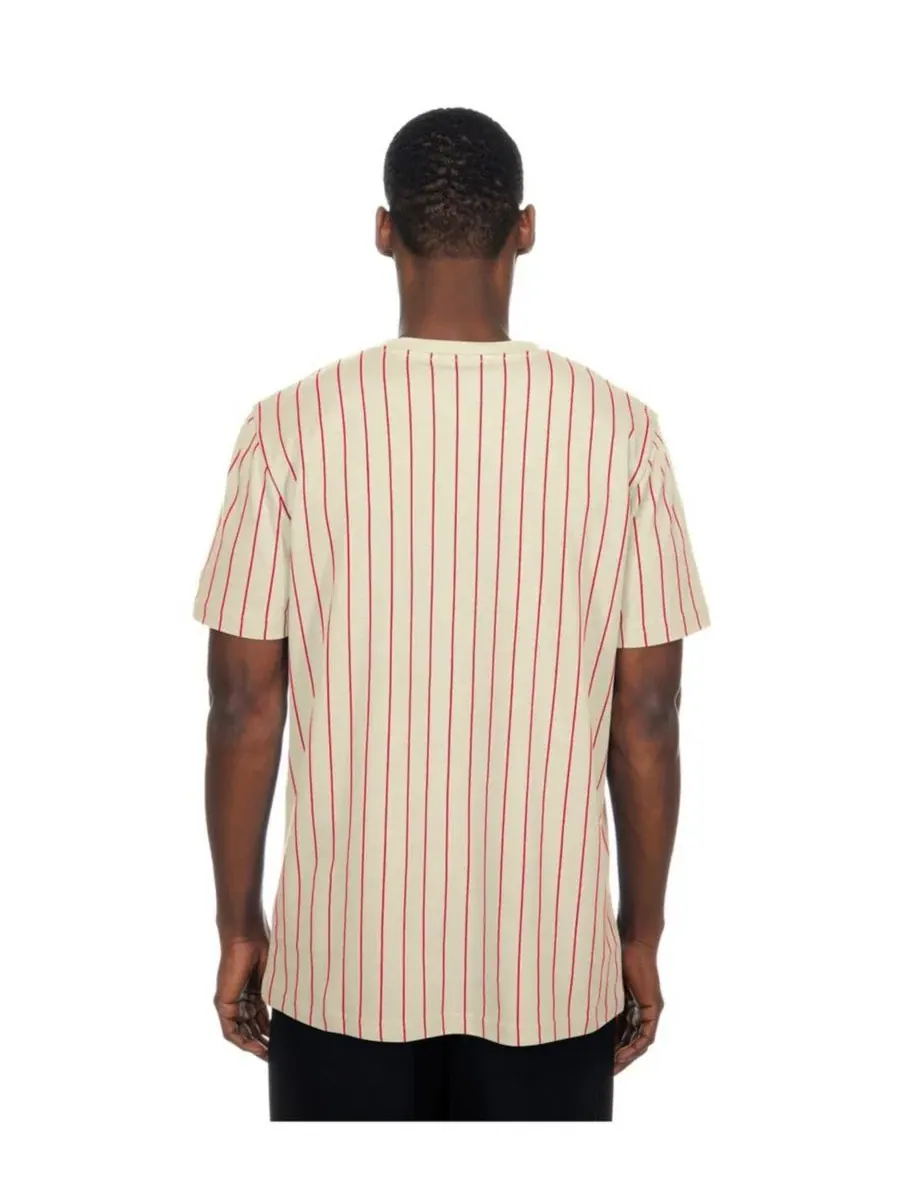 Футболка мужская с принтом, Japan Baseball Throwback Meshback Pinstripe New Era — изображение 2 из 3, бежевый