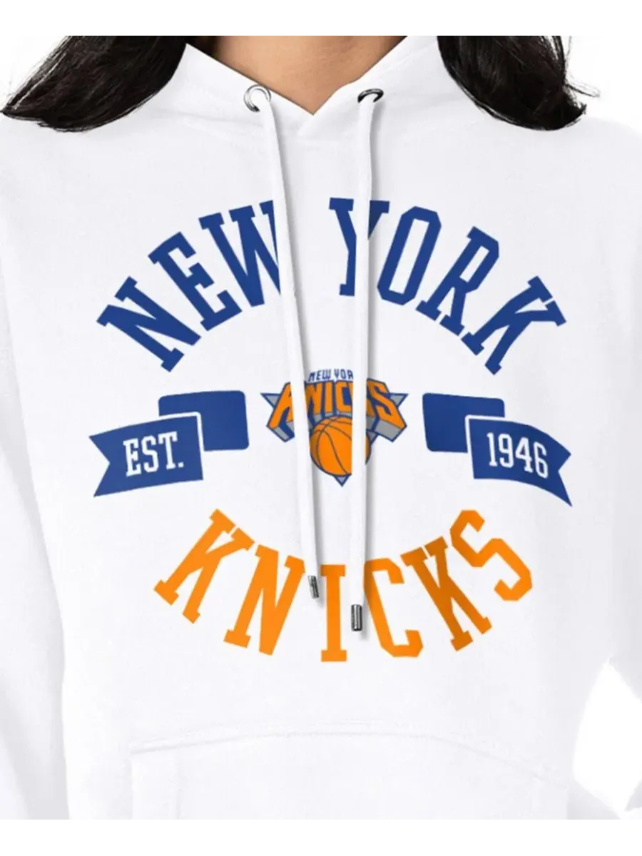 Худи женское с капюшоном, с принтом, New York Knicks City G-III 4Her by Carl Banks — изображение 3 из 3, белый