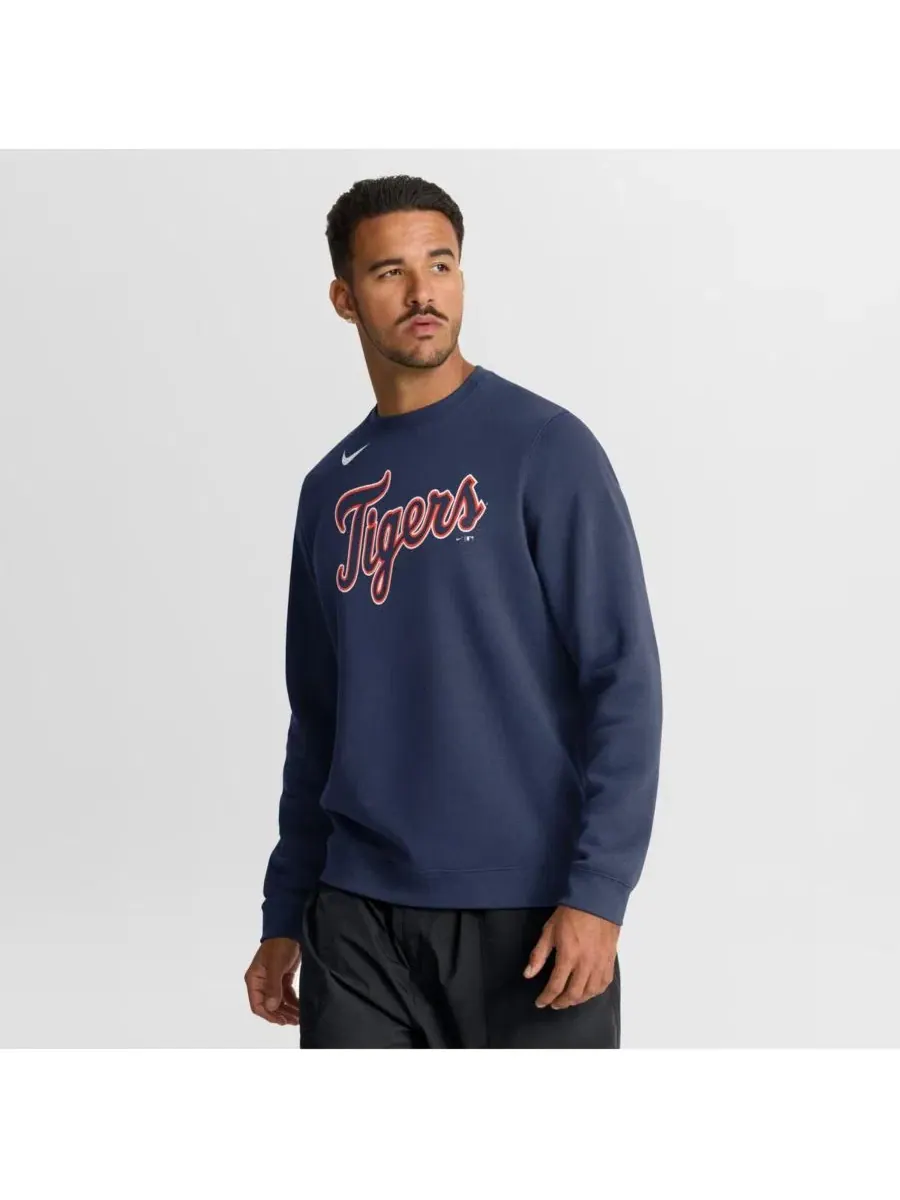 Мужская темно-синяя толстовка с логотипом Detroit Tigers Primetime Nike