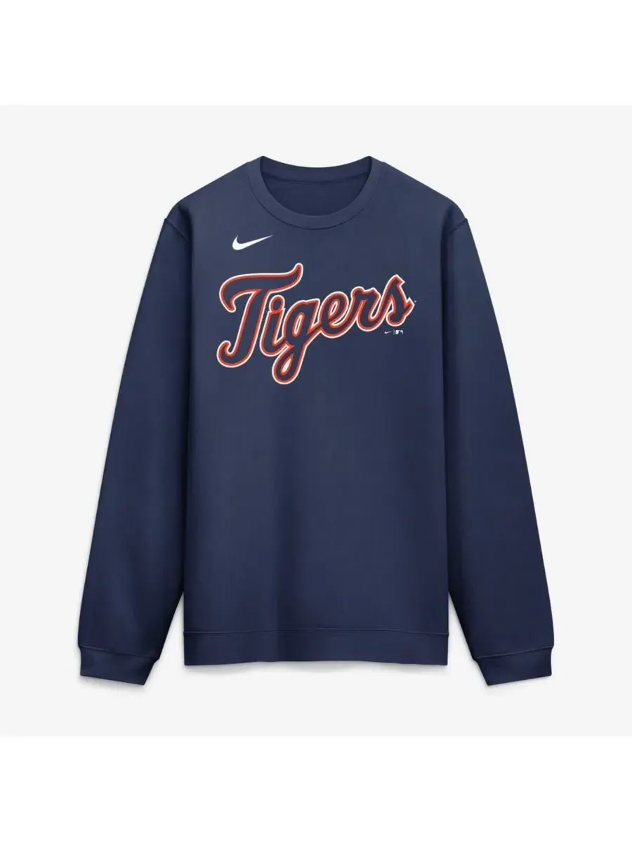 Мужская темно-синяя толстовка с логотипом Detroit Tigers Primetime Nike — изображение 2 из 4, темно-синий