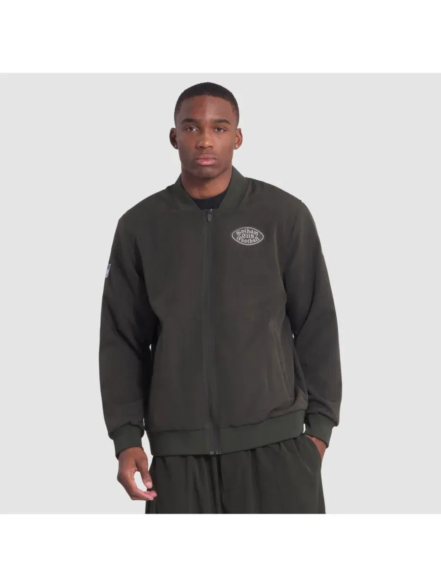 Мужская куртка-бомбер Gotham Green New York Jets 2025 Rivalries Collection Sideline на молнии Nike