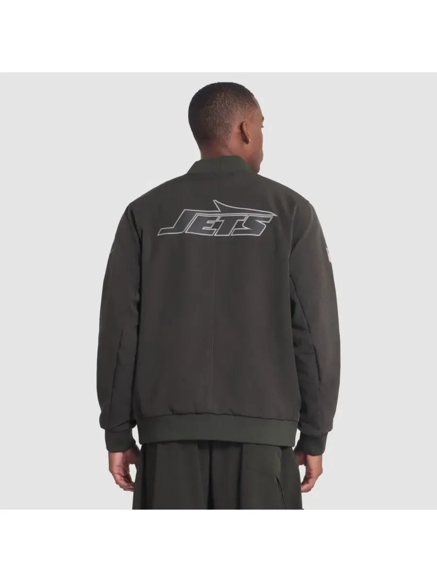 Мужская куртка-бомбер Gotham Green New York Jets 2025 Rivalries Collection Sideline на молнии Nike — изображение 2 из 3