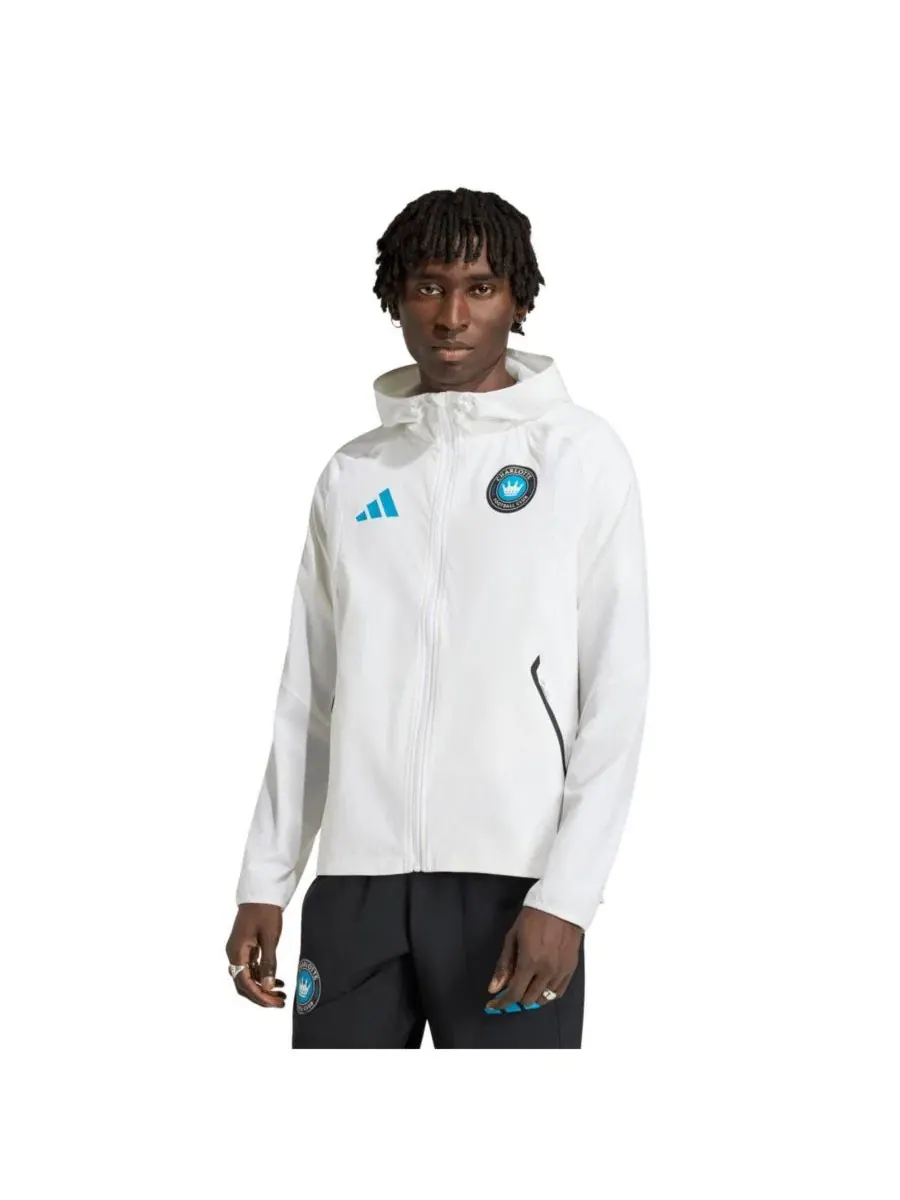 Ветровка-анорак с капюшоном Charlotte FC Tiro Travel adidas