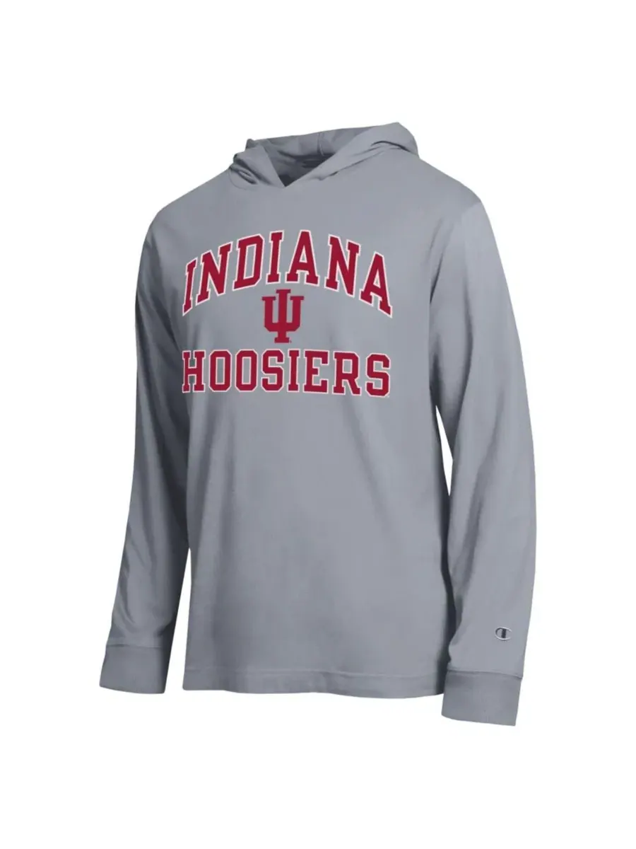 Футболка с капюшоном и длинным рукавом Indiana Hoosiers High Motor All-Star Champion — изображение 3 из 3, серый