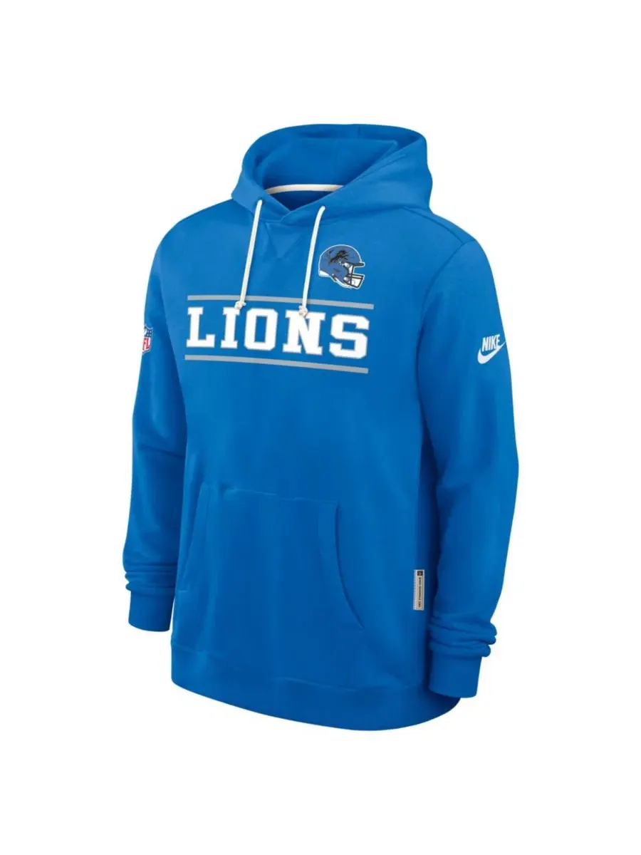 Худи с капюшоном с принтом Detroit Lions Nike — изображение 2 из 4, синий