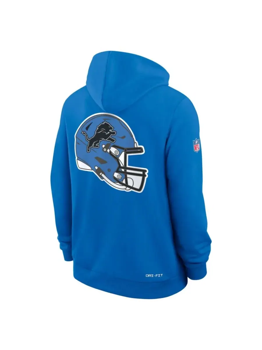 Худи с капюшоном с принтом Detroit Lions Nike — изображение 3 из 4, синий