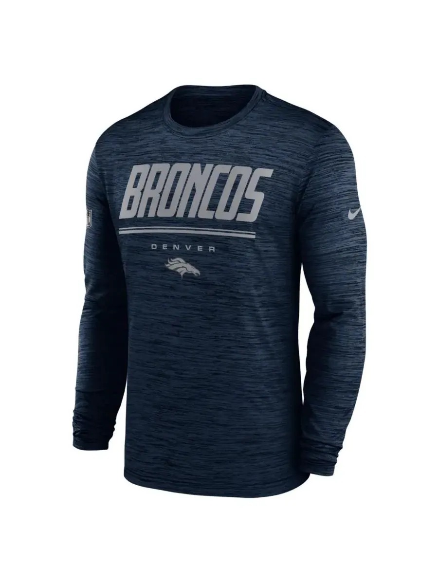 Футболка с длинным рукавом Nike Sideline Offensive Transition Velocity Dri-FIT — изображение 2 из 3, темно-синий