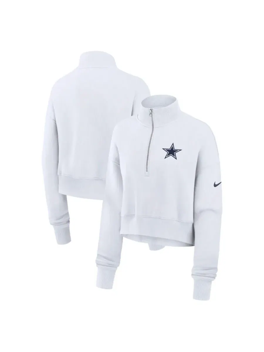 Женский оверсайз свитшот Nike с флисовой тканью, кроп-квартал-зип, модель Phoenix Fleece