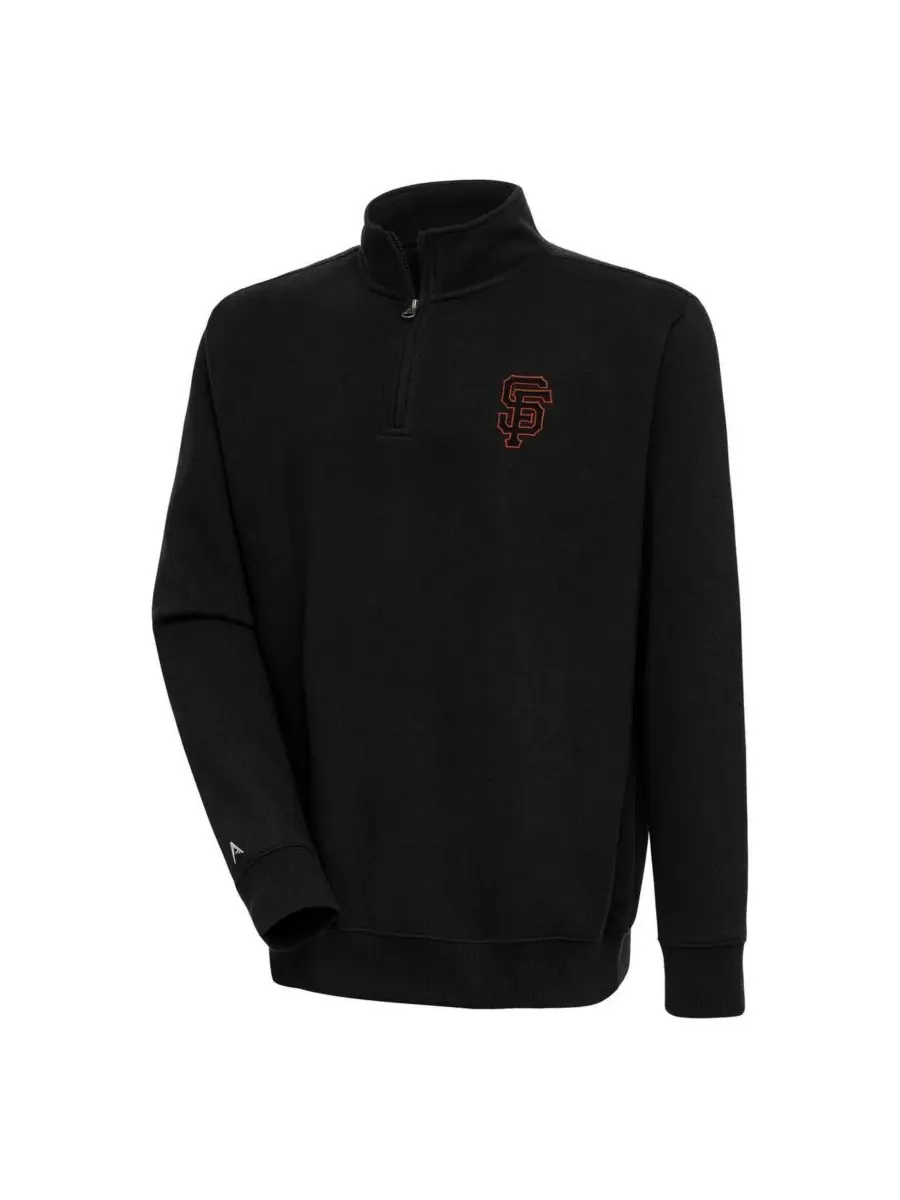 Пуловер с четверть-застежкой Victory с вышивкой San Francisco Giants Antigua