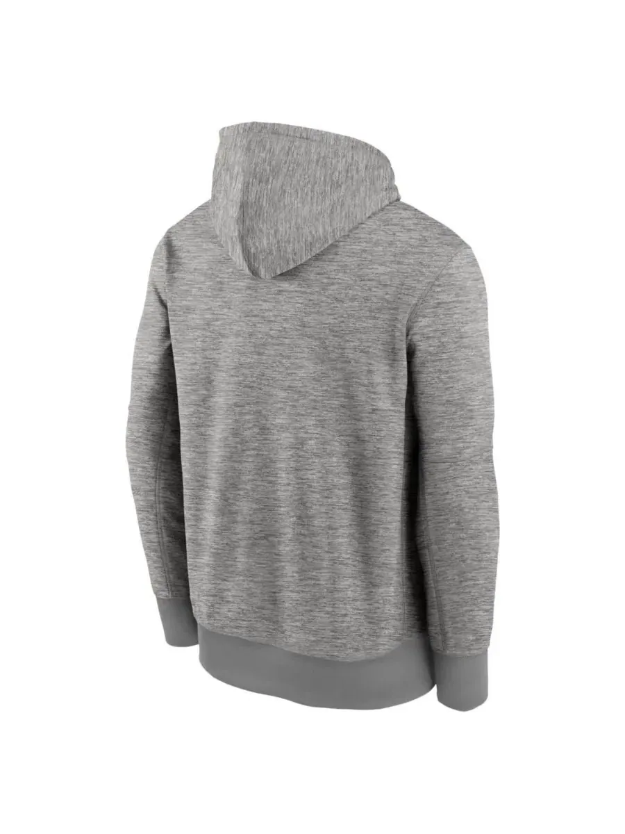 Толстовка с капюшоном Nike Therma Atlanta Braves Heather Gray — изображение 3 из 3, серый