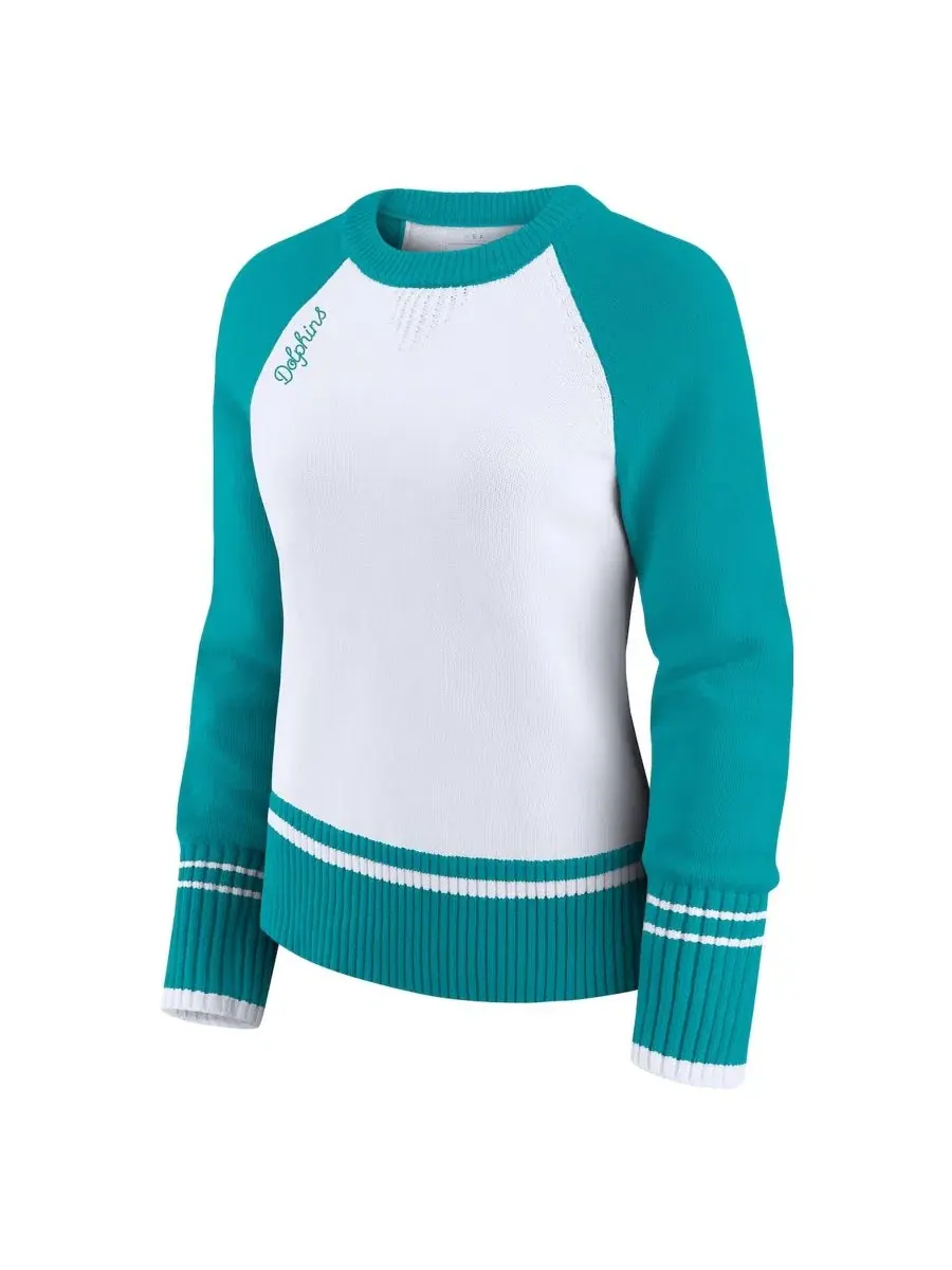 Свитер реглан с принтом, с длинным рукавом, Miami Dolphins WEAR by Erin Andrews — изображение 2 из 5, белый