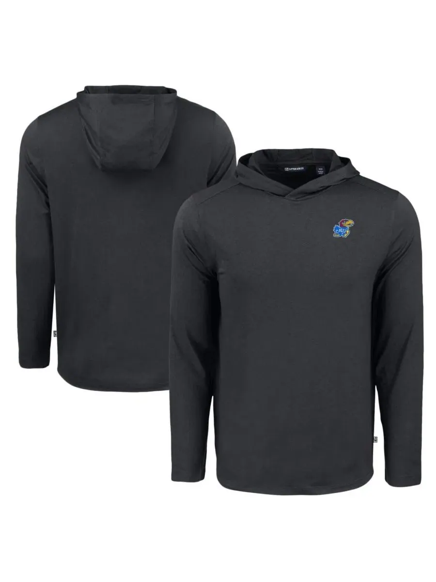 Худи с капюшоном с длинным рукавом Kansas Jayhawks Coastline Epic Comfort Eco Cutter & Buck