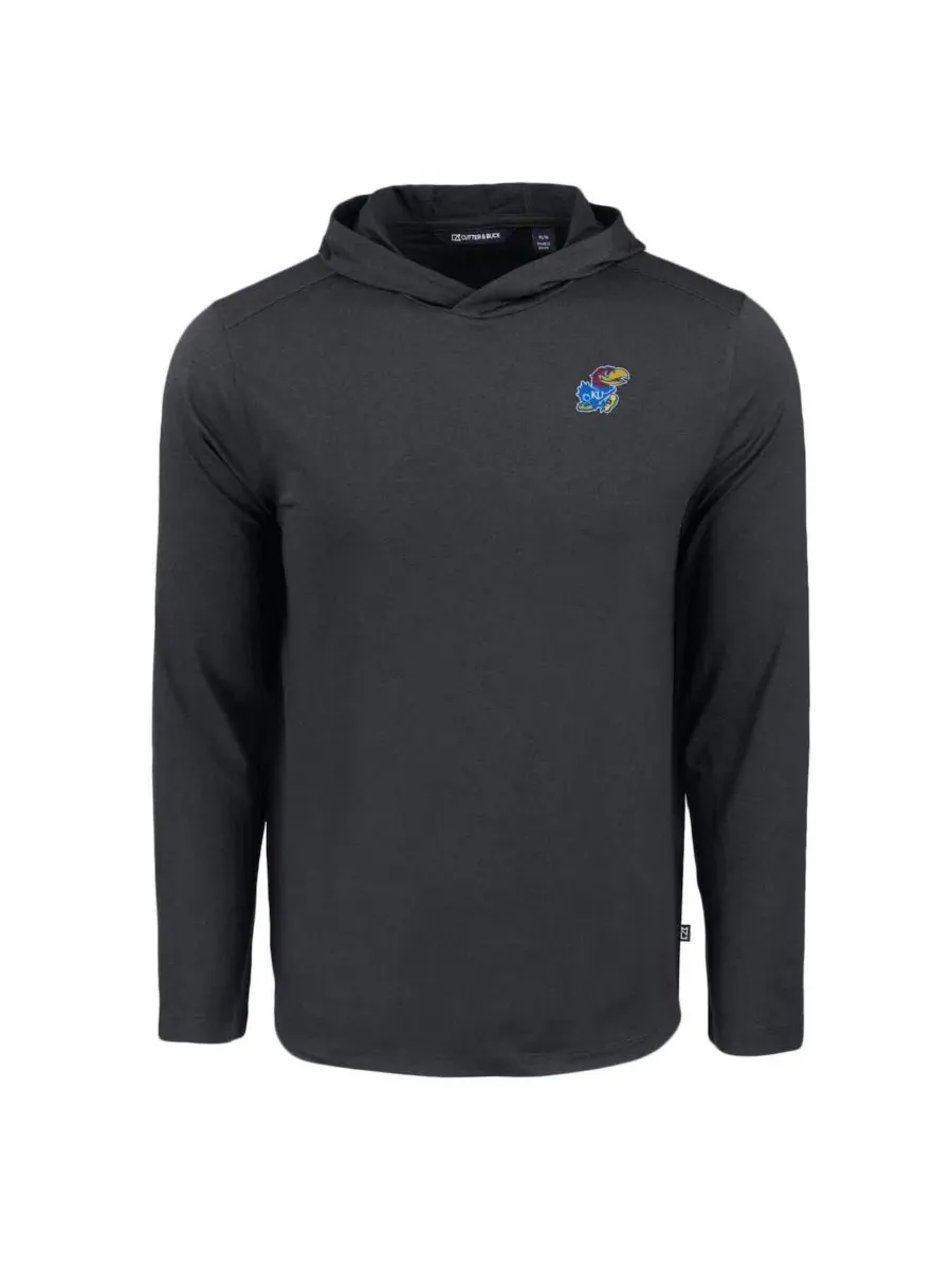 Худи с капюшоном с длинным рукавом Kansas Jayhawks Coastline Epic Comfort Eco Cutter & Buck — изображение 3 из 3, черный