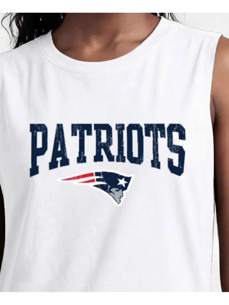 Майка-безрукавка с принтом New England Patriots Distressed Muscle Tank Champion — изображение 5 из 5, белый