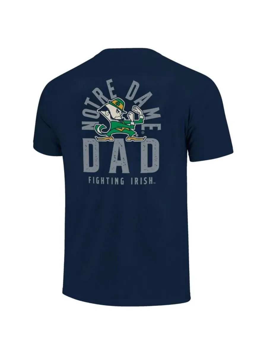 Футболка с принтом Notre Dame Fighting Irish Image One — изображение 2 из 3, темно-синий