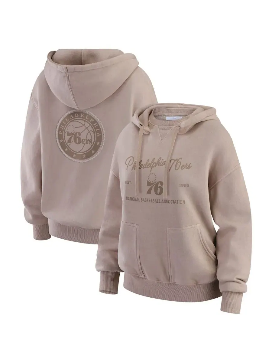 Худи с капюшоном Philadephia 76ers Washed Pullover Crewdie WEAR by Erin Andrews