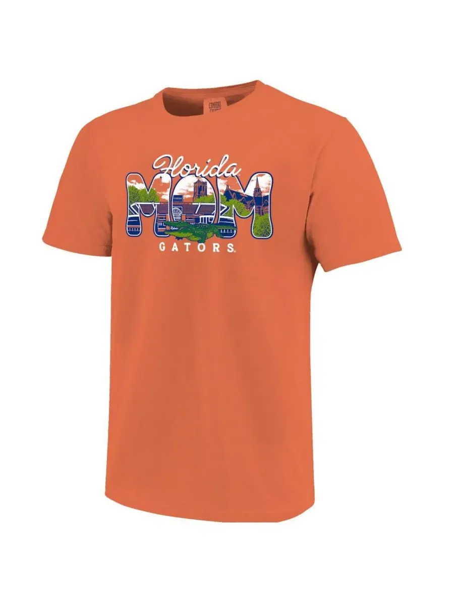 Футболка свободного кроя с принтом Campus Drawing Mom, Florida Gators Image One — изображение 3 из 3, оранжевый