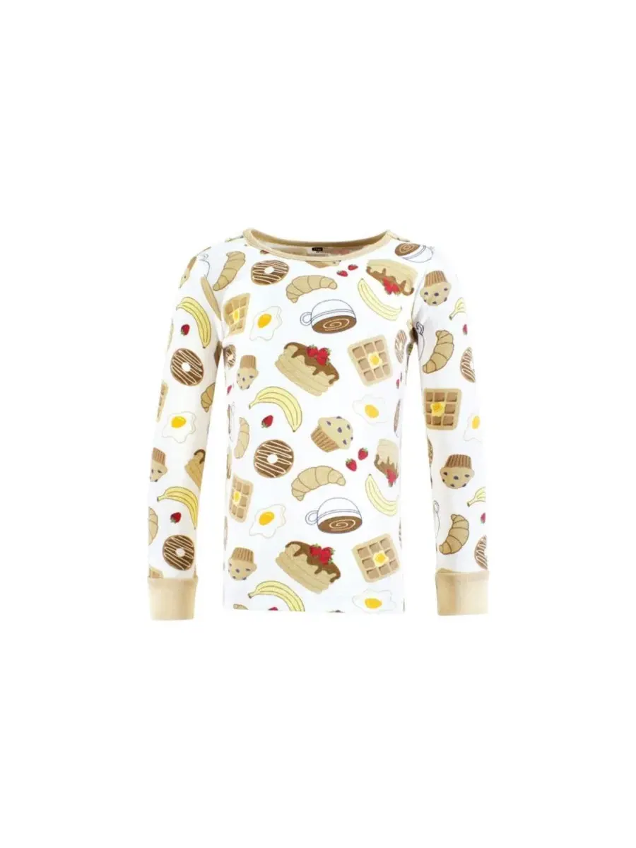 Комплект пижамы из хлопка Breakfast Hudson Baby, Breakfast — изображение 3 из 4