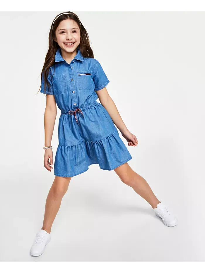 Джинсовое платье-рубашка Big Girls Tommy Hilfiger