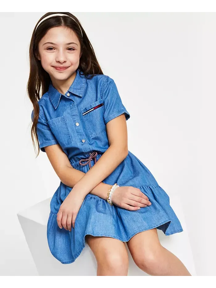 Джинсовое платье-рубашка Big Girls Tommy Hilfiger — изображение 3 из 3