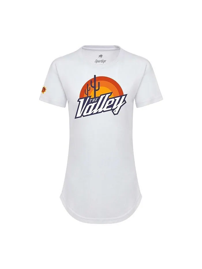 Женская белая футболка Phoenix Suns 2021/22 City Edition Phoebe Sportiqe — изображение 2 из 3, белый