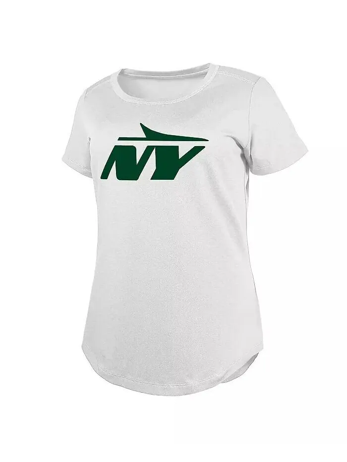 Женская белая футболка с логотипом New York Jets NY New Era — изображение 3 из 3