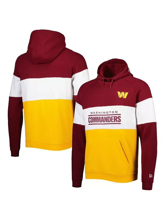 Мужской цветной худи с логотипом Washington Commanders New Era