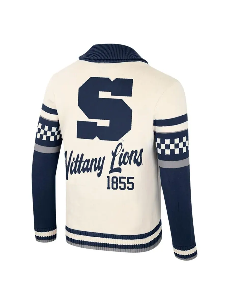 Colosseum Женский кремовый жаккардовый свитер Penn State Nittany Lions Wild Collective на пуговицах — изображение 3 из 3