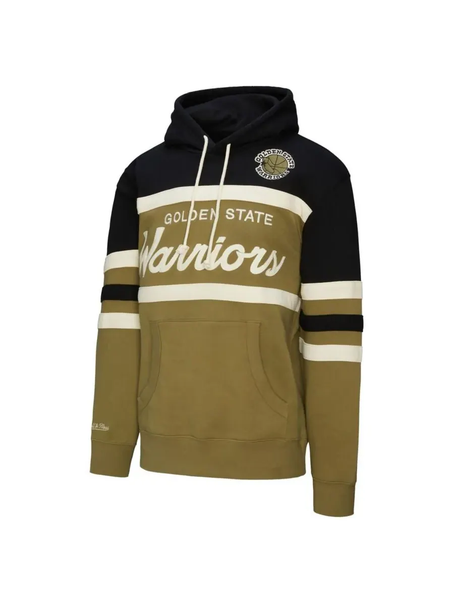 Mitchell & Ness Мужская толстовка Golden State Warriors Double Clutch Head Coach оливково-черного — изображение 3 из 3