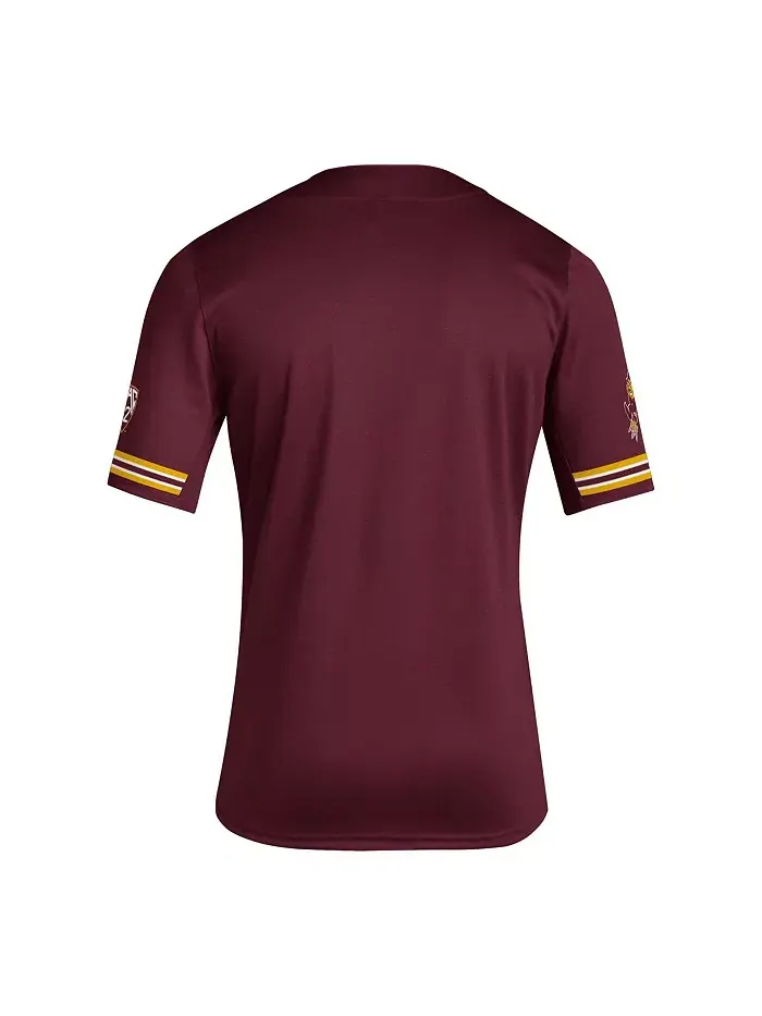 Мужская бордовая бейсбольная джерси Arizona State Sun Devils Reverse Retro Replica adidas — изображение 2 из 3