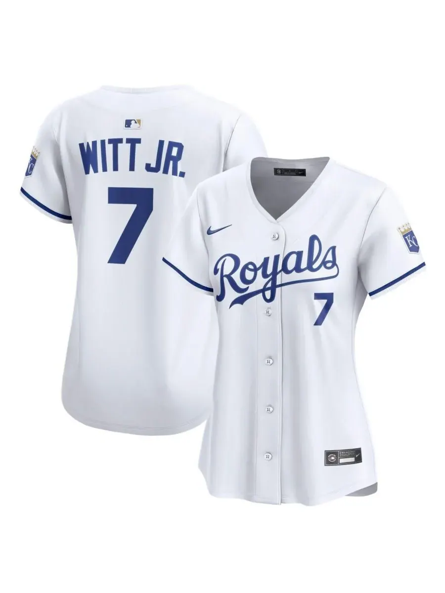Nike Женская белая домашняя футболка Bobby Witt Jr. Kansas City Royals, ограниченная серия