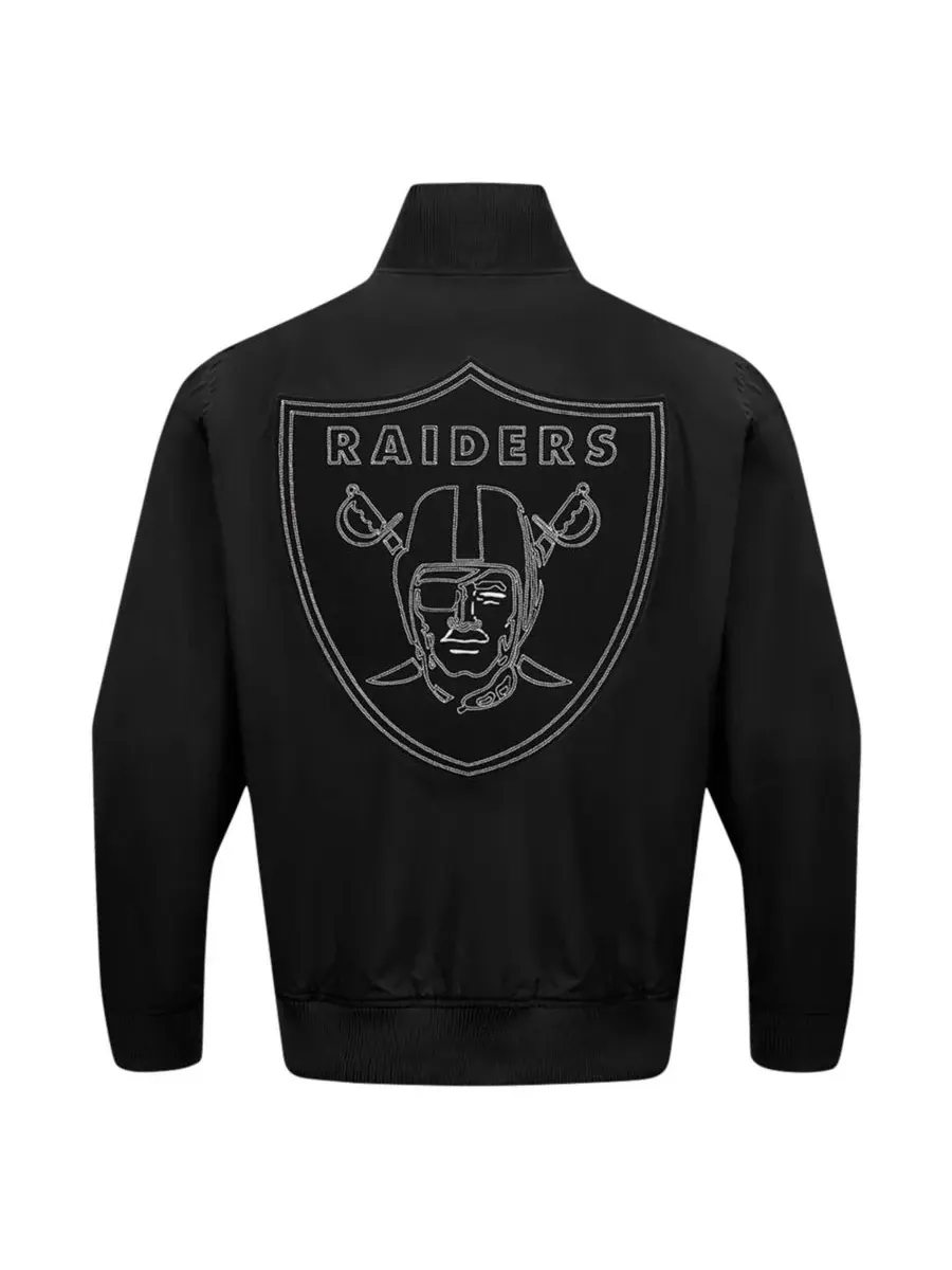 Pro Standard Мужская черная твиловая куртка Las Vegas Raiders Paint The City на молнии — изображение 2 из 5, черный