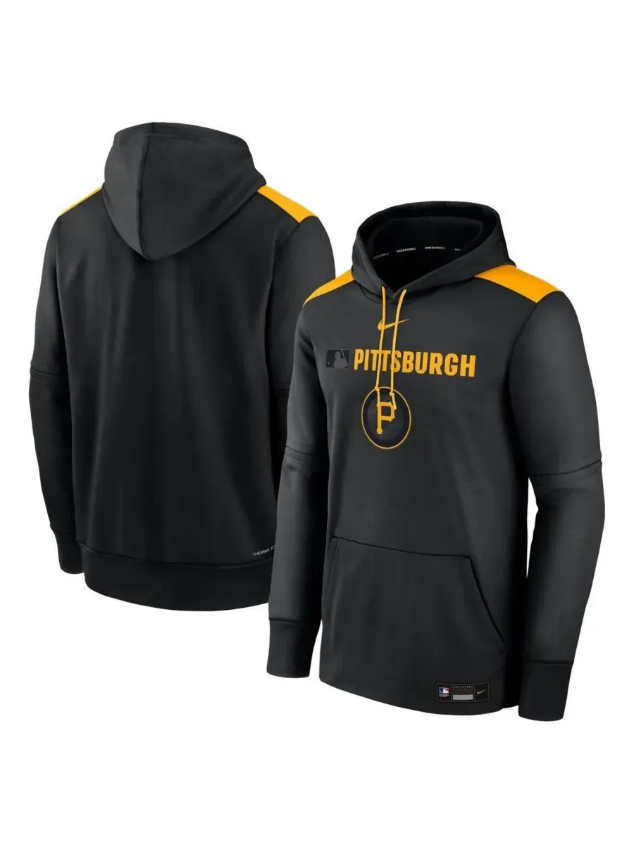 Nike Мужская черная толстовка с капюшоном Pittsburgh Pirates Authentic Collection City Connect