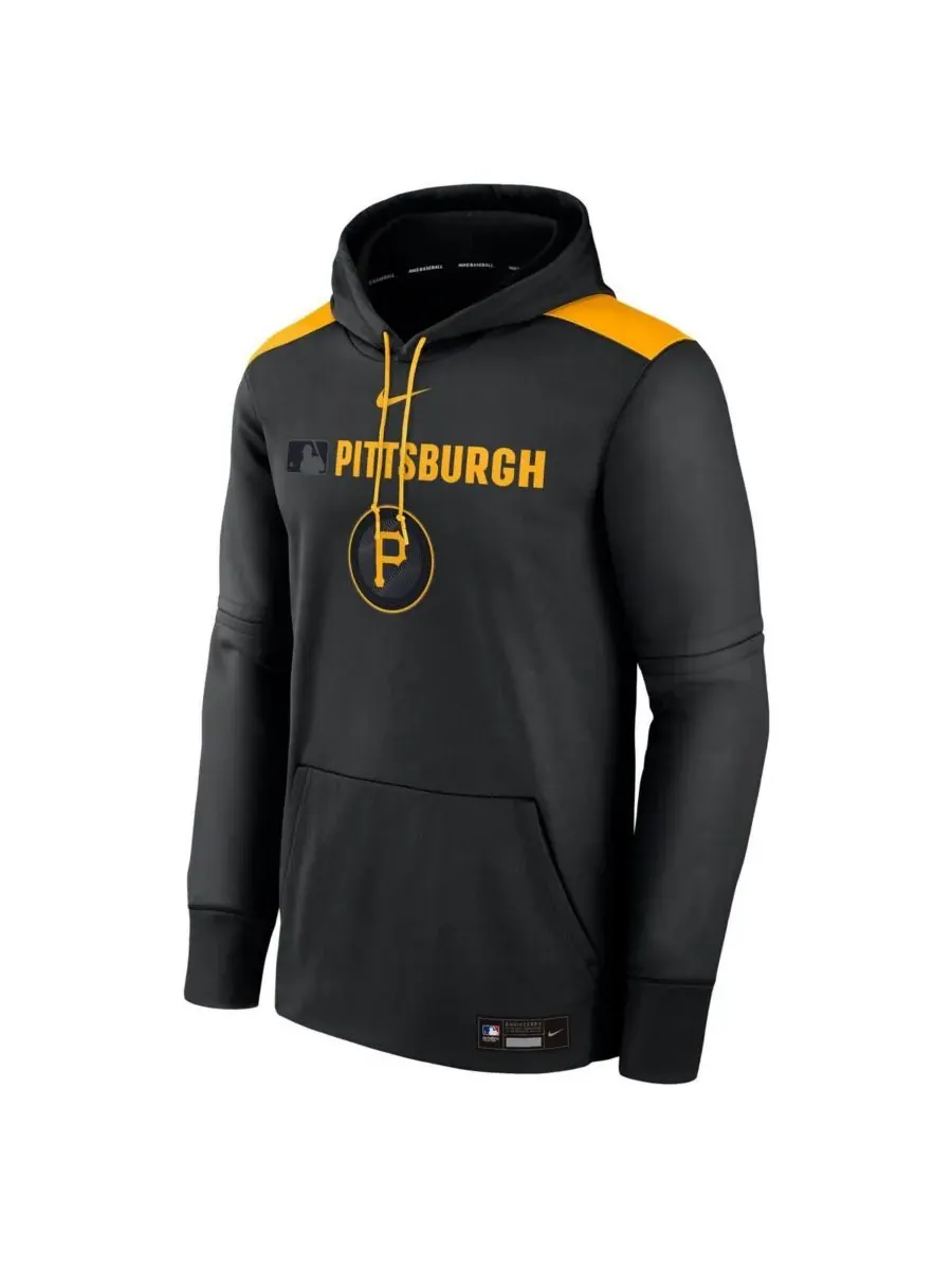 Nike Мужская черная толстовка с капюшоном Pittsburgh Pirates Authentic Collection City Connect — изображение 3 из 3, черный
