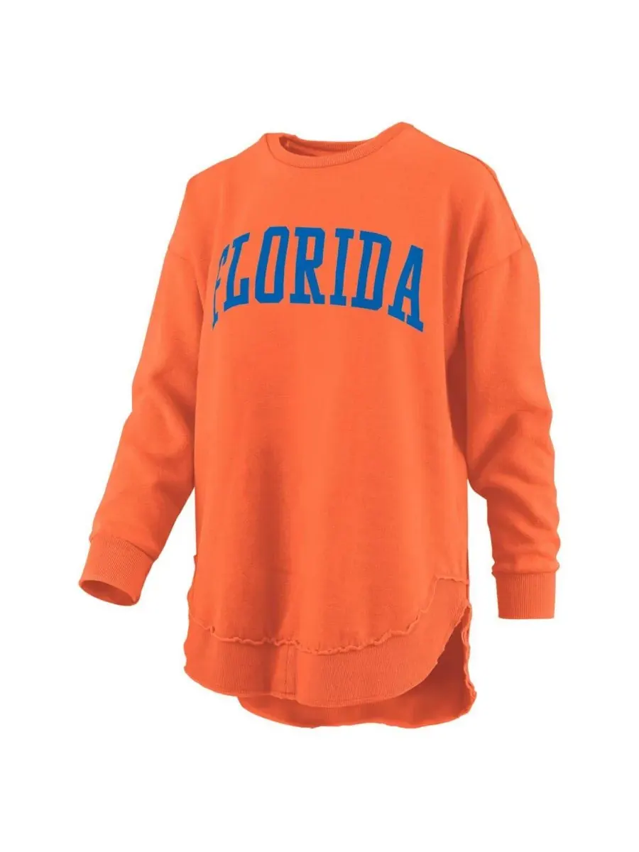 Pressbox Женская оранжевая пончо Florida Gators из меланжевого флиса с длинными рукавами — изображение 3 из 3, оранжевый