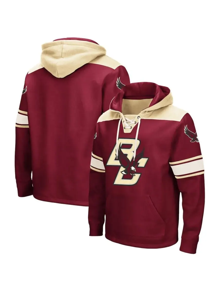 Colosseum Мужская бордовая толстовка с капюшоном на шнуровке Boston College Eagles 2.0
