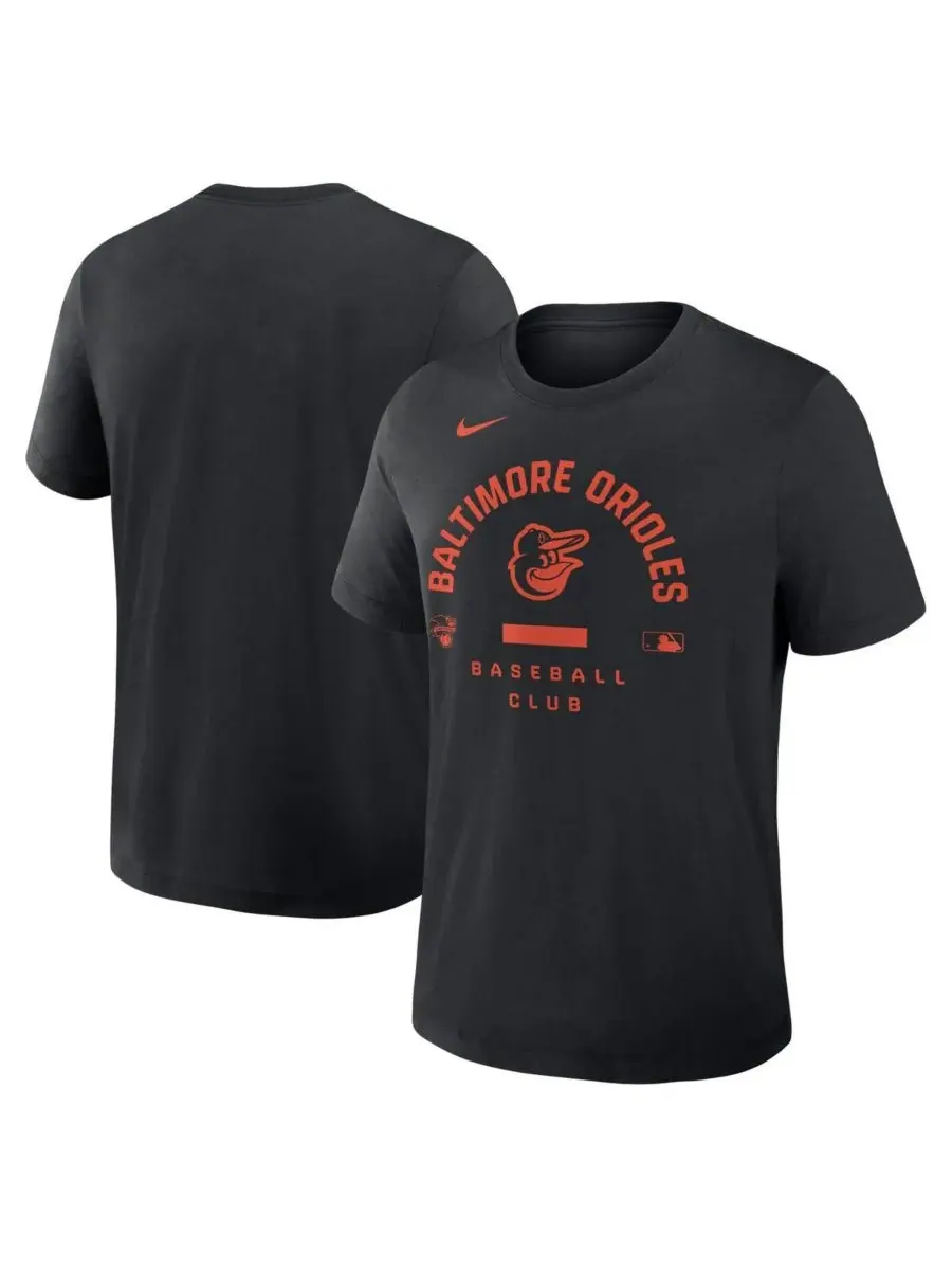Nike Мужская черная футболка Baltimore Orioles Authentic Collection Early Work Tri-Blend Dri-FIT