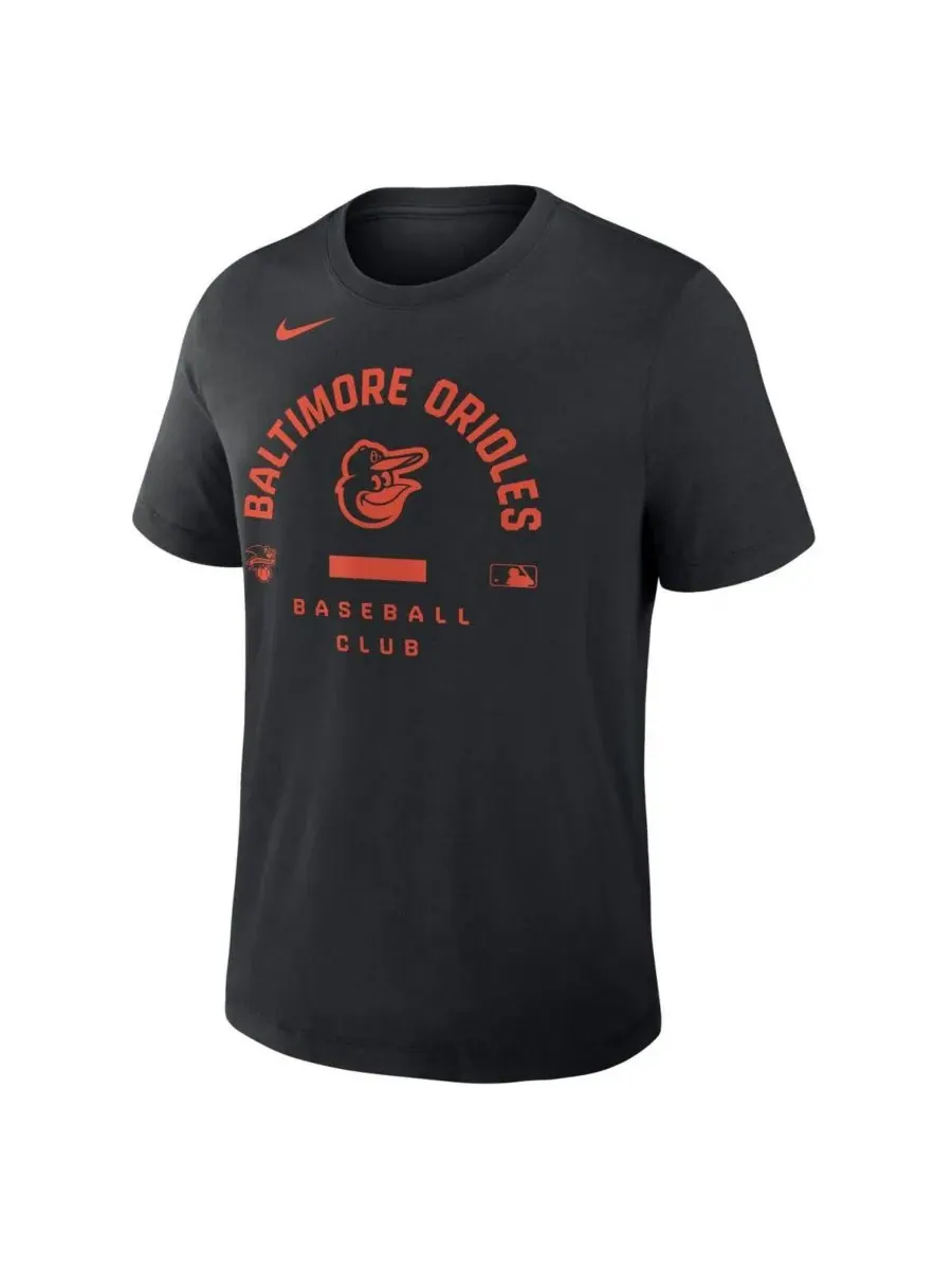 Nike Мужская черная футболка Baltimore Orioles Authentic Collection Early Work Tri-Blend Dri-FIT — изображение 2 из 3, черный