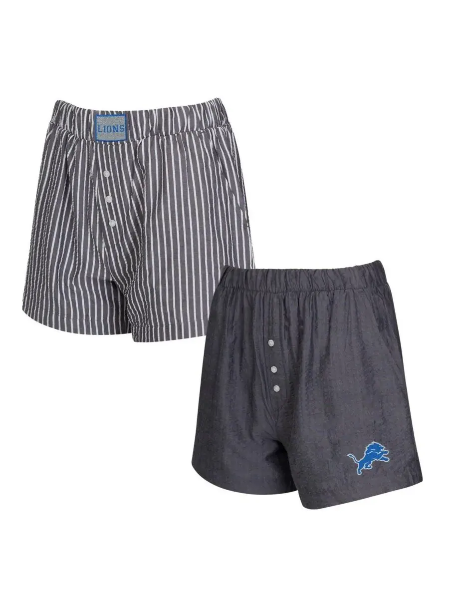 Concepts Sport Комплект из двух женских боксерских шорт цвета хаки с полосками и однотонной