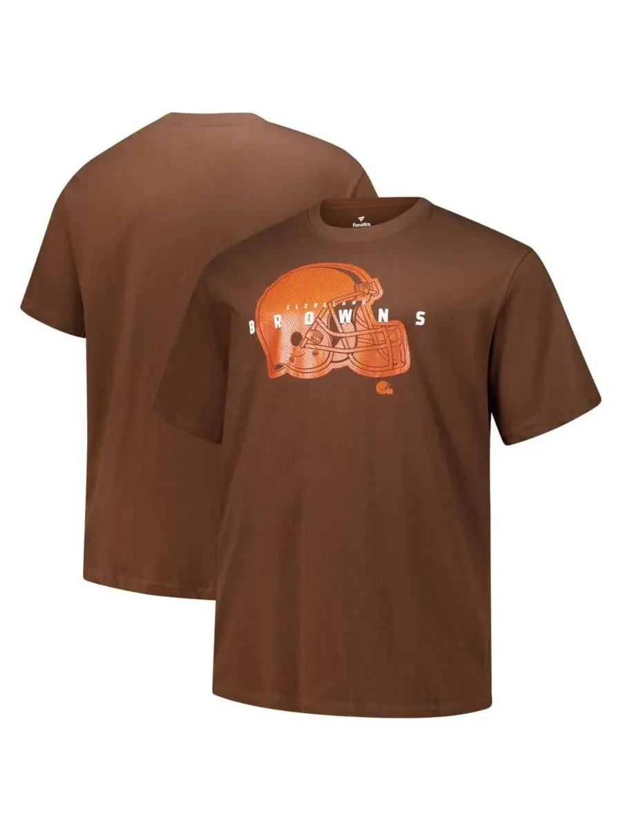 Fanatics Мужская коричневая футболка-комбинезон Cleveland Browns большого размера